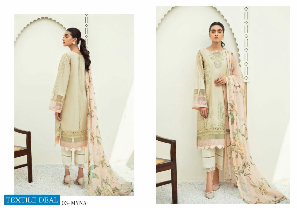 Xenia Formals Vol-1 Maram Unstitched Lawn Original Pakistani Dress