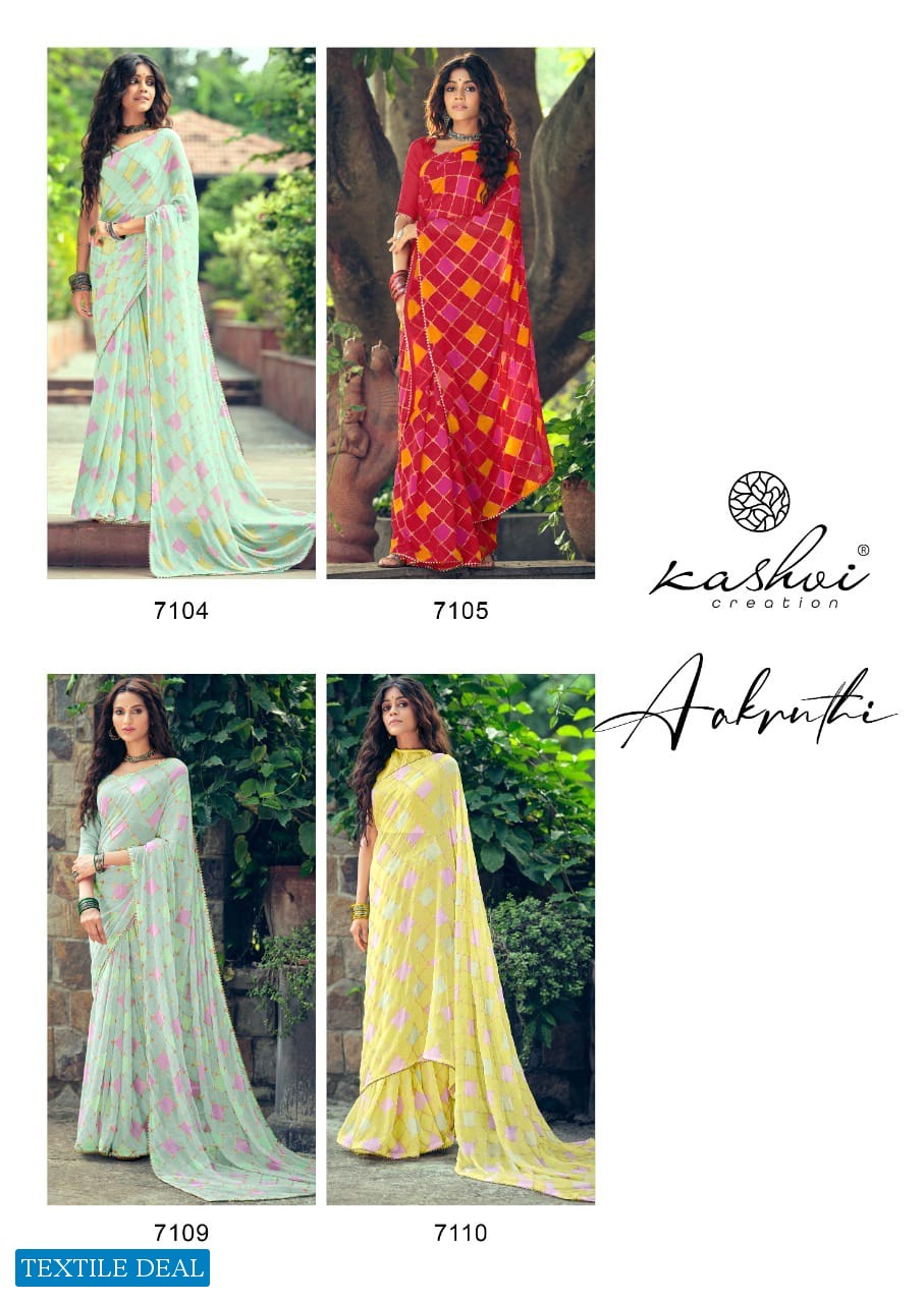 Kashvi Aakruthi Wholesale Shopping Casual Indian Sarees
