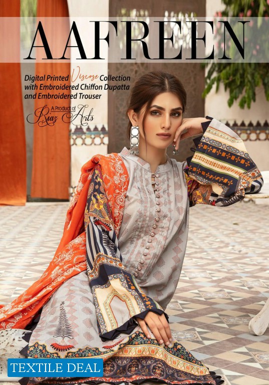 Riaz Art Aafreen Digital printed Viscose Collection Branded Pakistani Suits