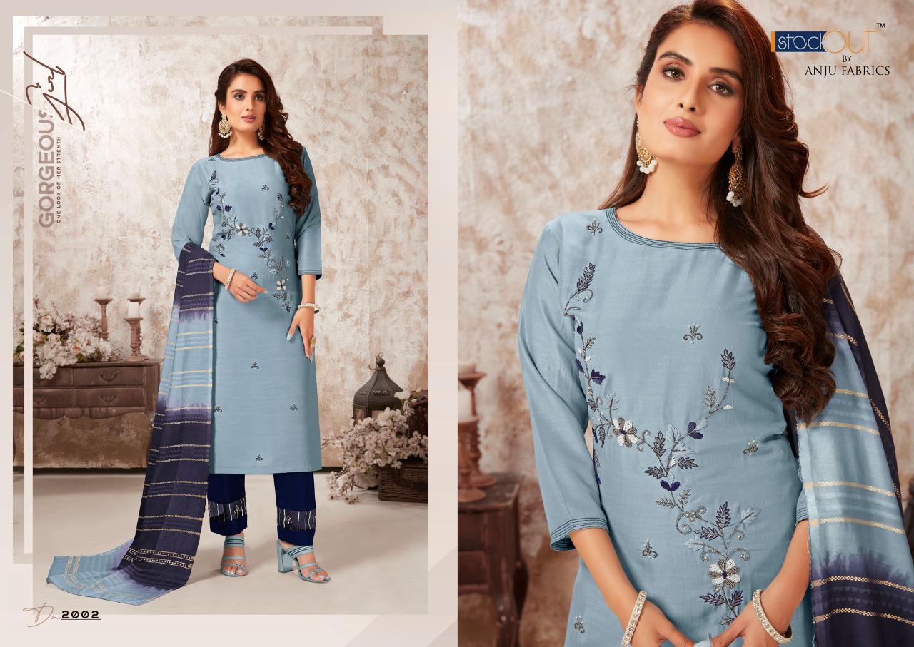 ANJU FABRICS NAKHRALI VOL 1 BAMBER FESTIVE LOOK TOP BOTTOM WITH DUPATTA CATALOG