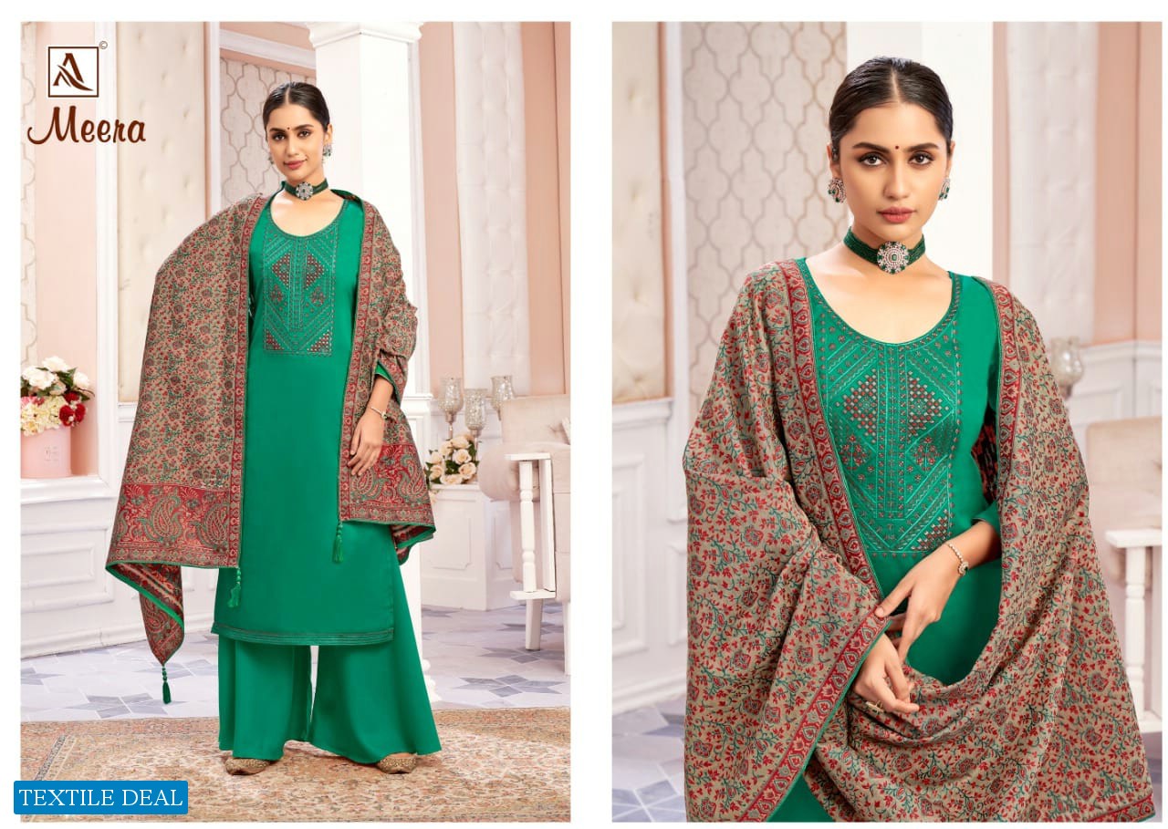 Alok Meera Wholesale Pure Zam Cotton Dress Material Catalog