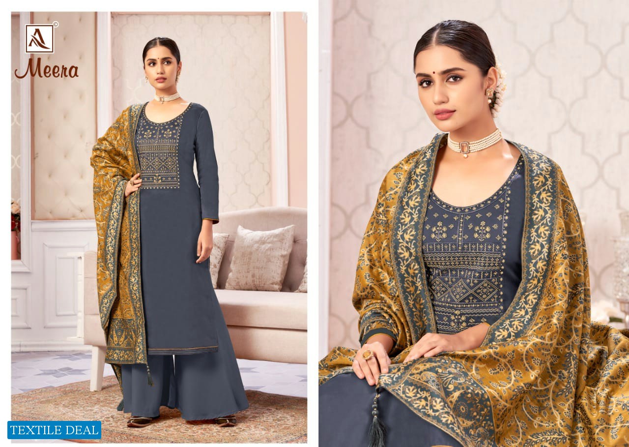 Alok Meera Wholesale Pure Zam Cotton Dress Material Catalog