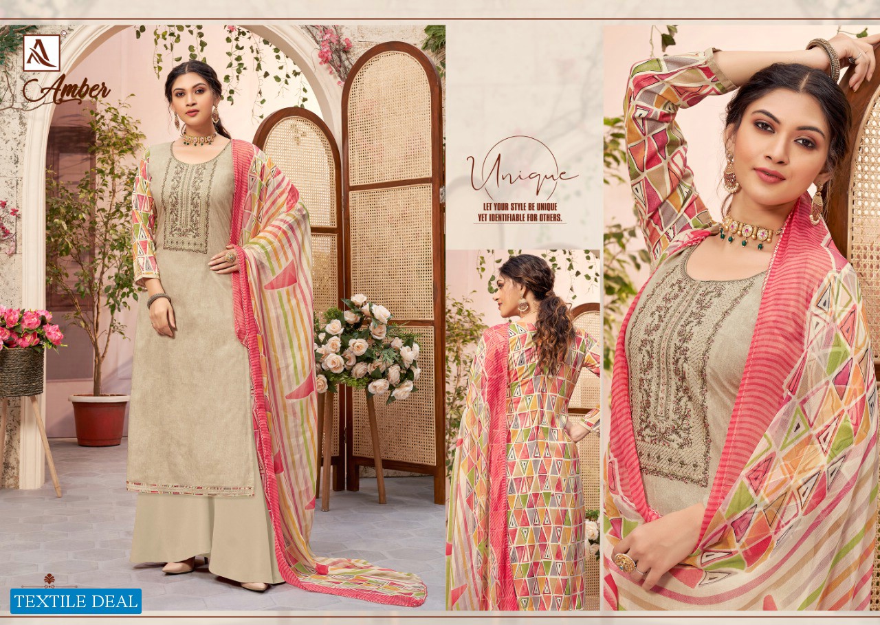 Alok Amber wholesale Pure Viscose Work Dress Material