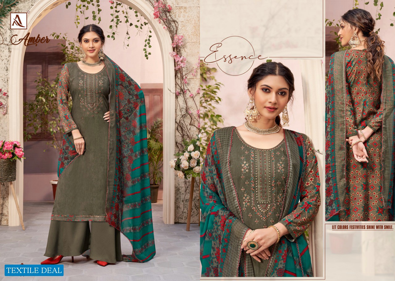 Alok Amber wholesale Pure Viscose Work Dress Material