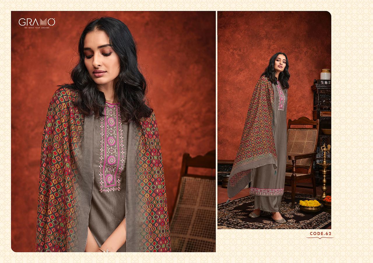 GRAMO SAFAR VOL 2 PYOR FIONA  STYLISH DESIGNER KURTI WITH PLAZZO AND DUPATTA  READY MADE COLLECTION