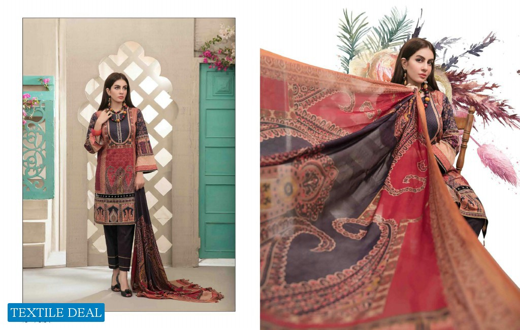 Tawakkal La Fete Lawn Digital Stitched Original Pakistani Salwar Kameez