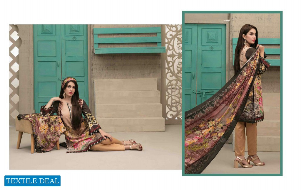 Tawakkal La Fete Lawn Digital Stitched Original Pakistani Salwar Kameez
