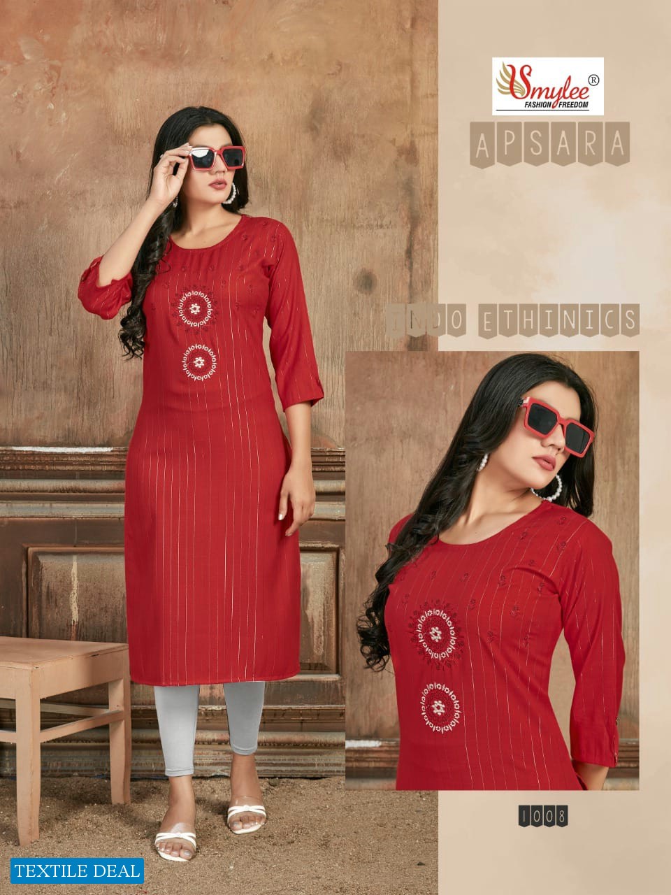 Smylee Apsara Wholesale Long Kurti Catalogs Collection