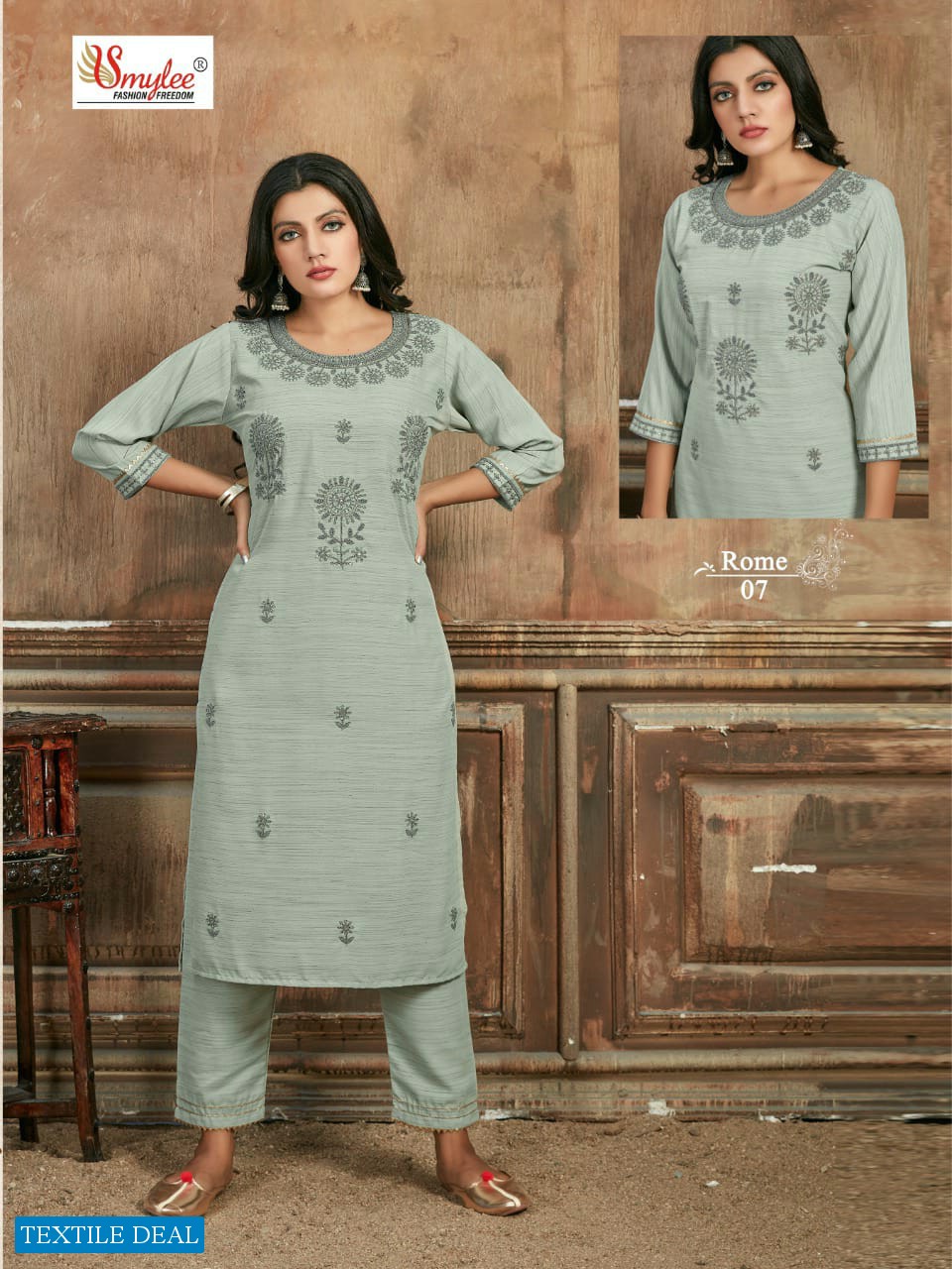 Smylee Rome Wholesale Designer Casual Kurti With Pant Catalogs