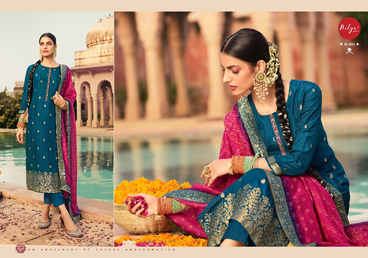 LT NITYA BANDHANI DOLA JAQUARD ASTONISHING SALWAR SUIT CATALOG