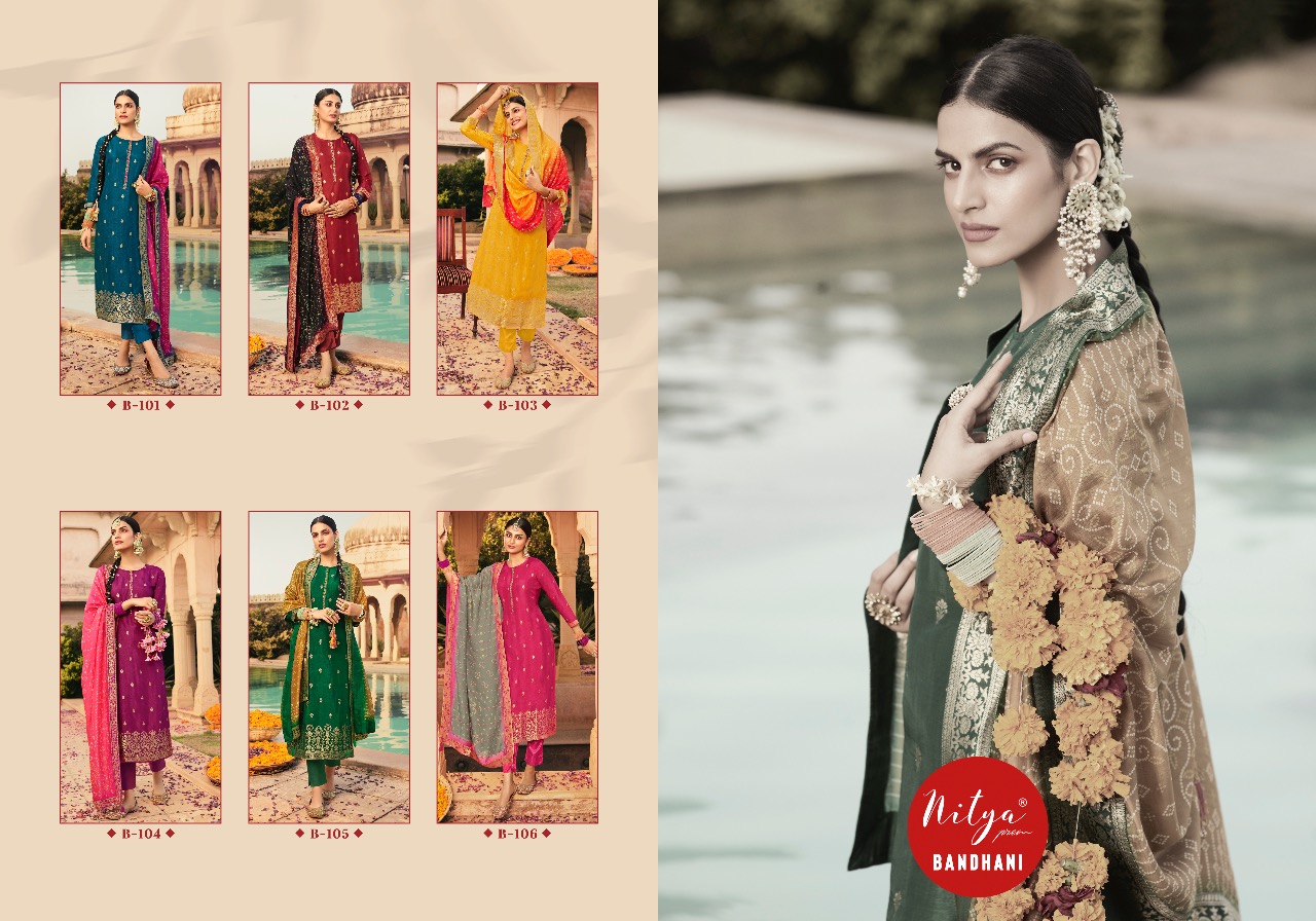 LT NITYA BANDHANI DOLA JAQUARD ASTONISHING SALWAR SUIT CATALOG