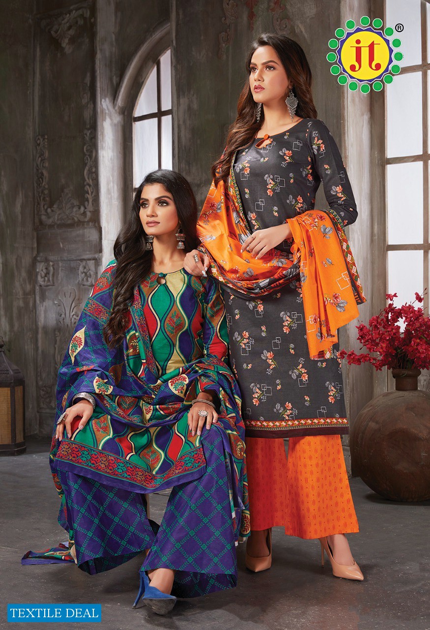 JT Aleena Vol-2 Wholesale Pure Cotton Formal Dress Material