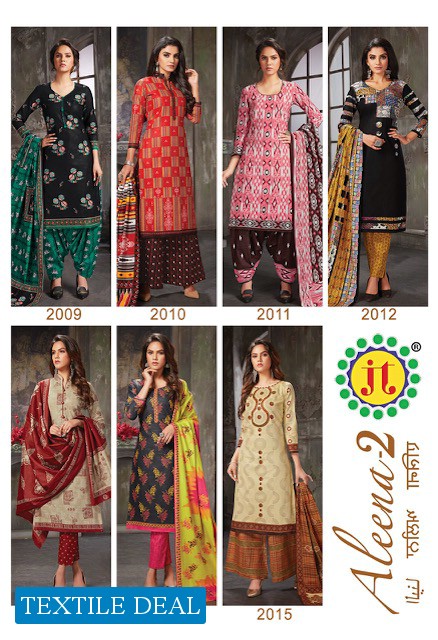 JT Aleena Vol-2 Wholesale Pure Cotton Formal Dress Material