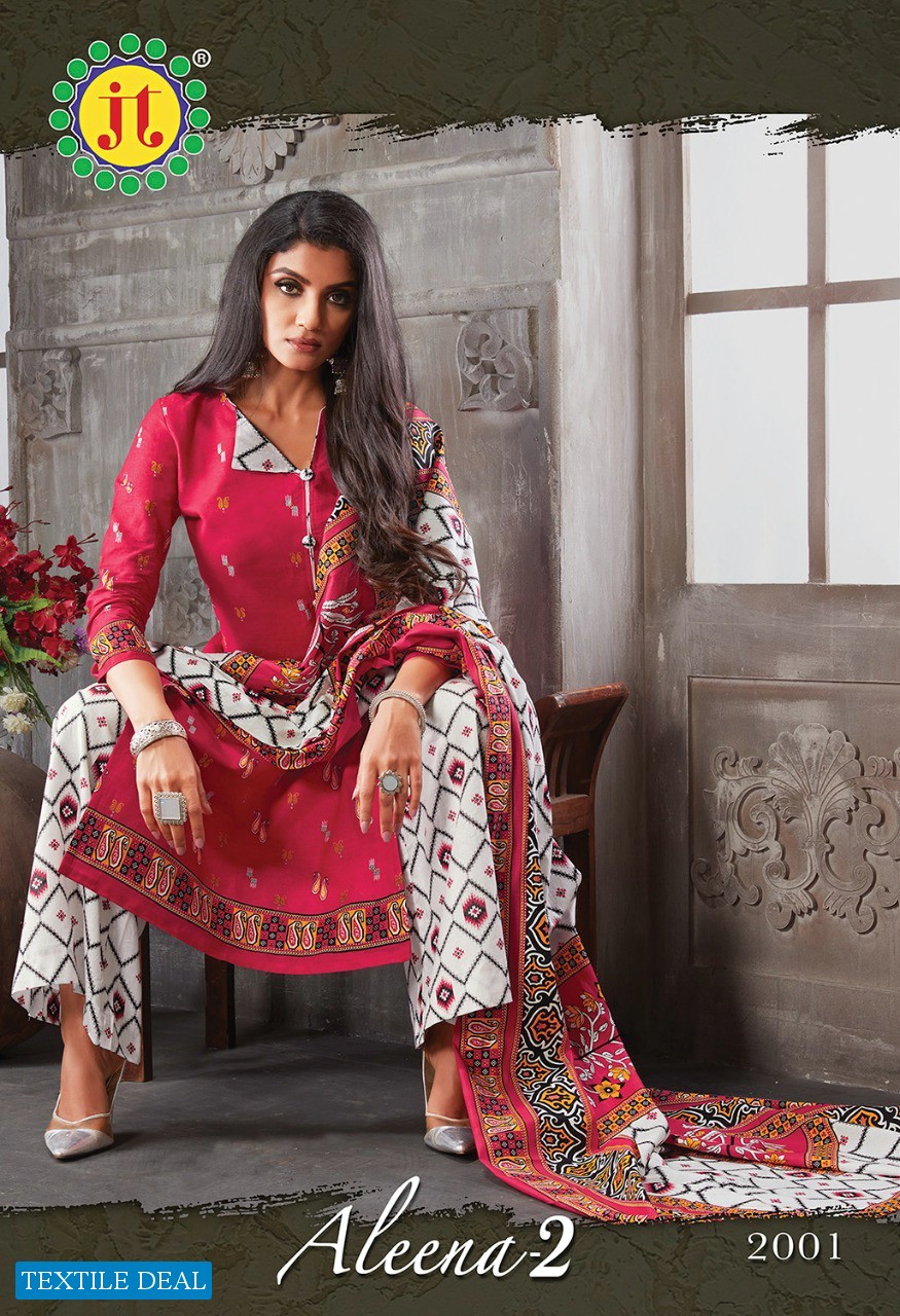 JT Aleena Vol-2 Wholesale Pure Cotton Formal Dress Material