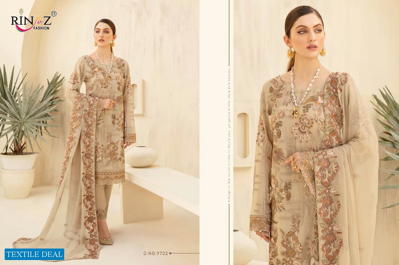 RAMSHA VOL 10 BY RINAZ GEORGETTE EMBROIDERY PAKISTANI SUITS