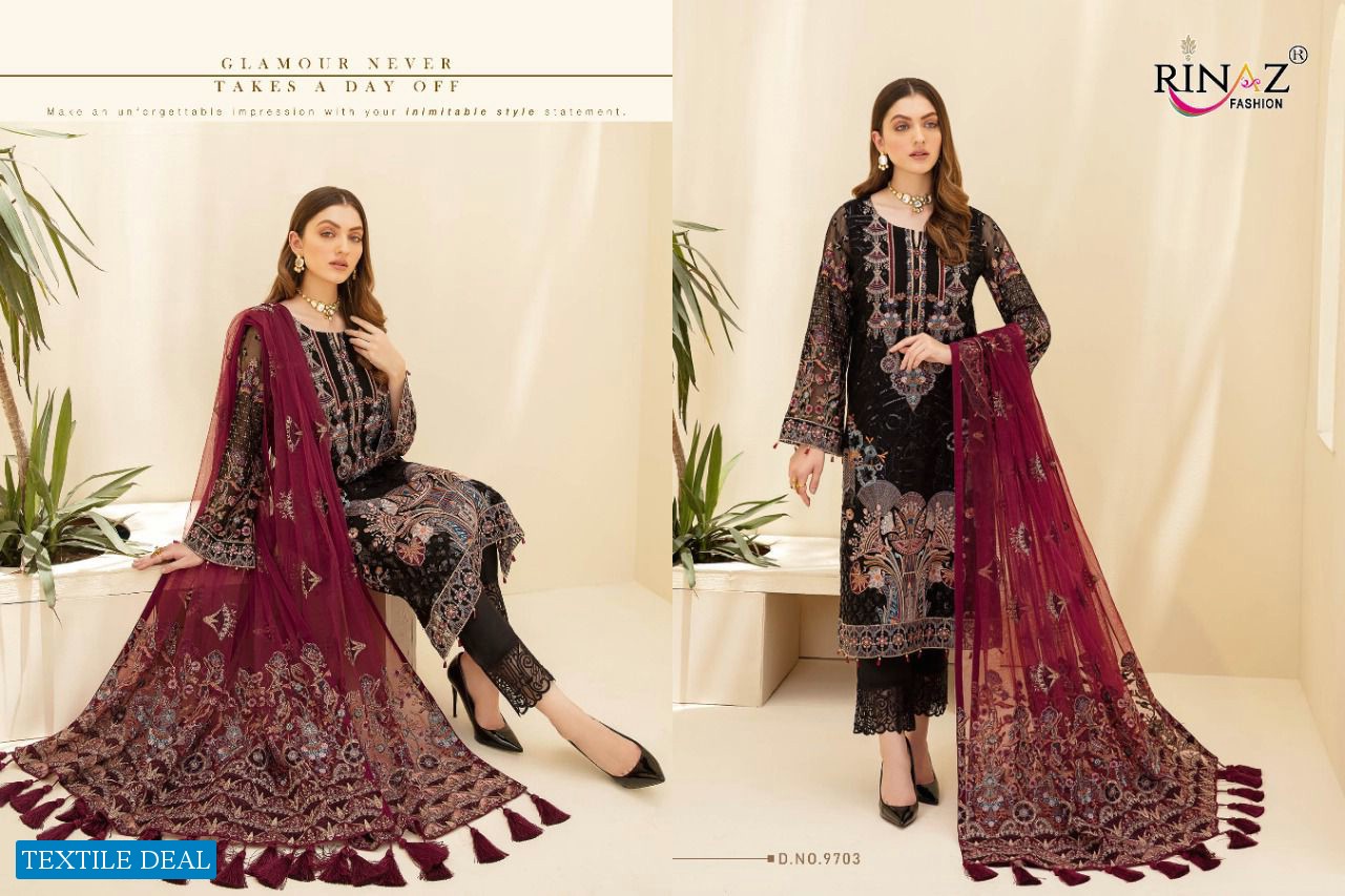 RAMSHA VOL 10 BY RINAZ GEORGETTE EMBROIDERY PAKISTANI SUITS