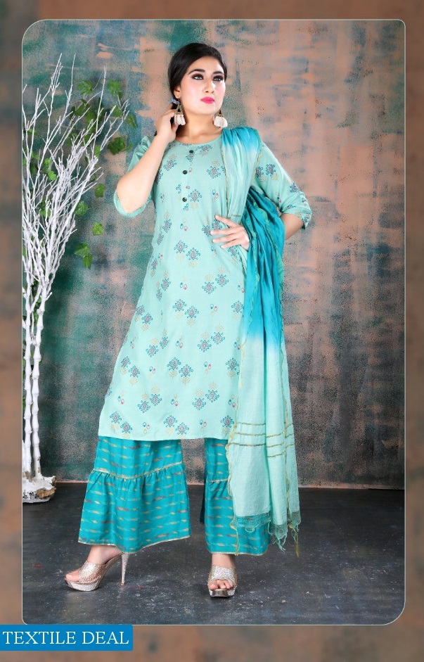 Kavyansika Saachi Wholesale Top With Sharara And Dupatta