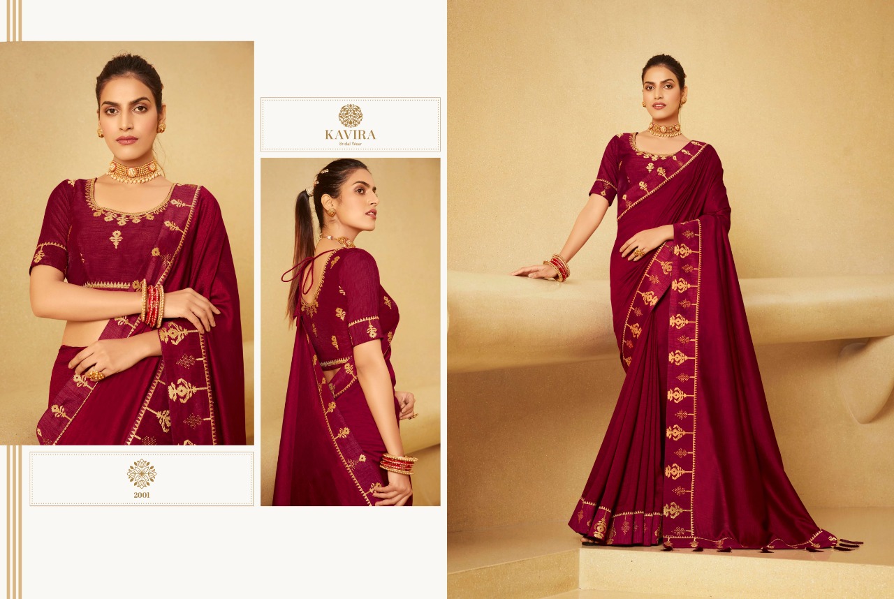 KAVIRA PRESENTS ANTARA GEORGETTE BRIDAL WEAR STYLISH WOMEN SAREE COLLECTION