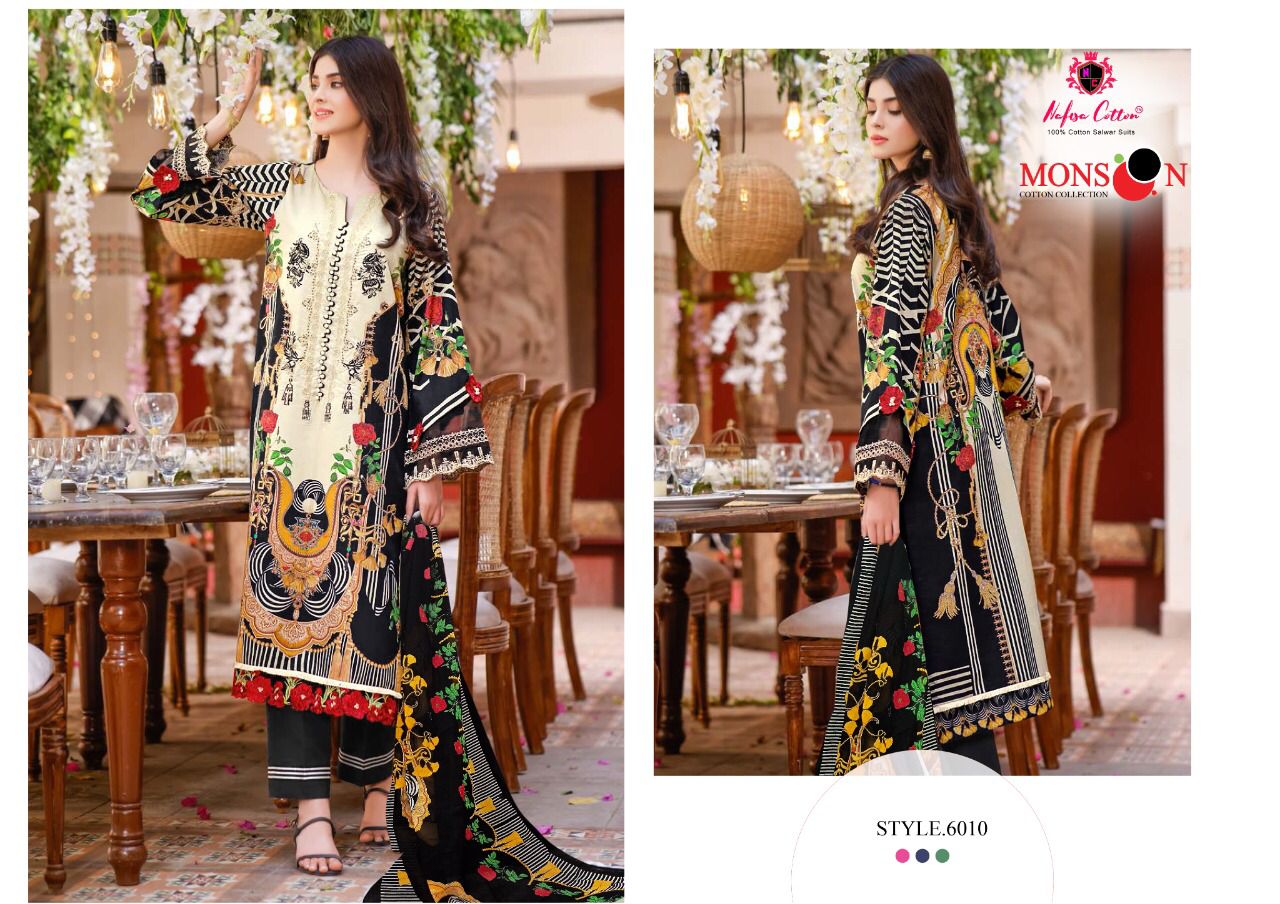 Nafisa Monsoon Vol-6 Wholesale Printed Pakistani Dresses