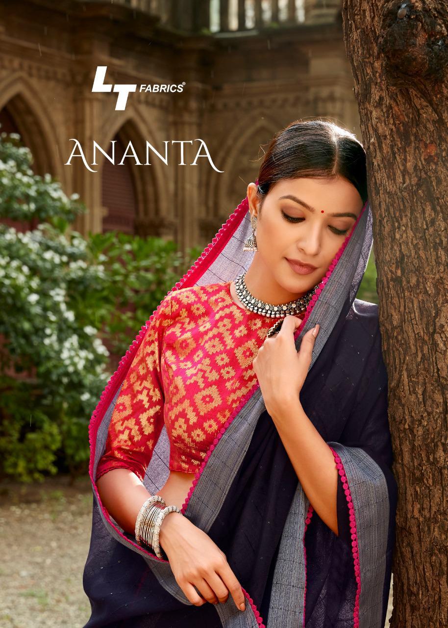 LT PRESENTS ANANTA LINE SILK DESIGNER PARTY WEAR WOMENS SAREE COLLETION