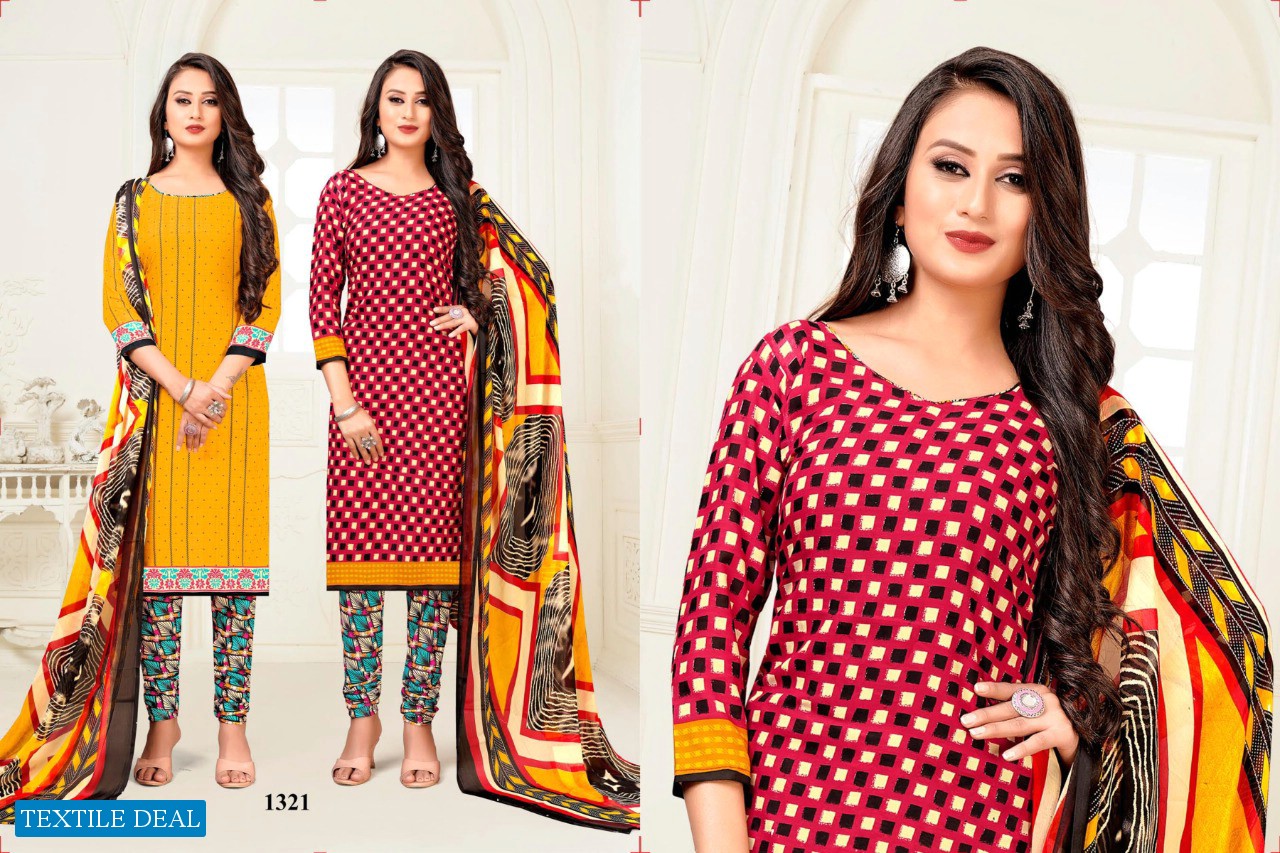 Vishnu Print Sunday Monday Vol-11 Wholesale Double Top Dress Material