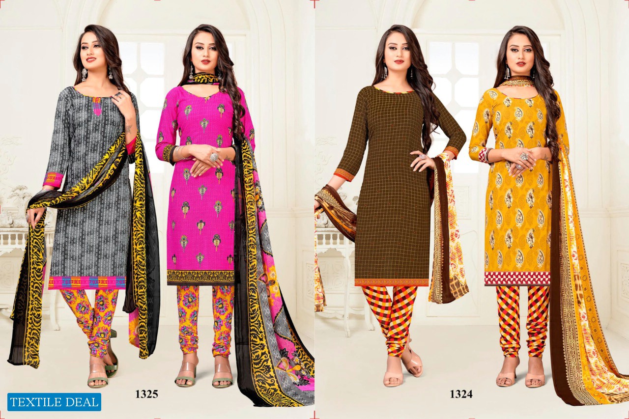 Vishnu Print Sunday Monday Vol-11 Wholesale Double Top Dress Material