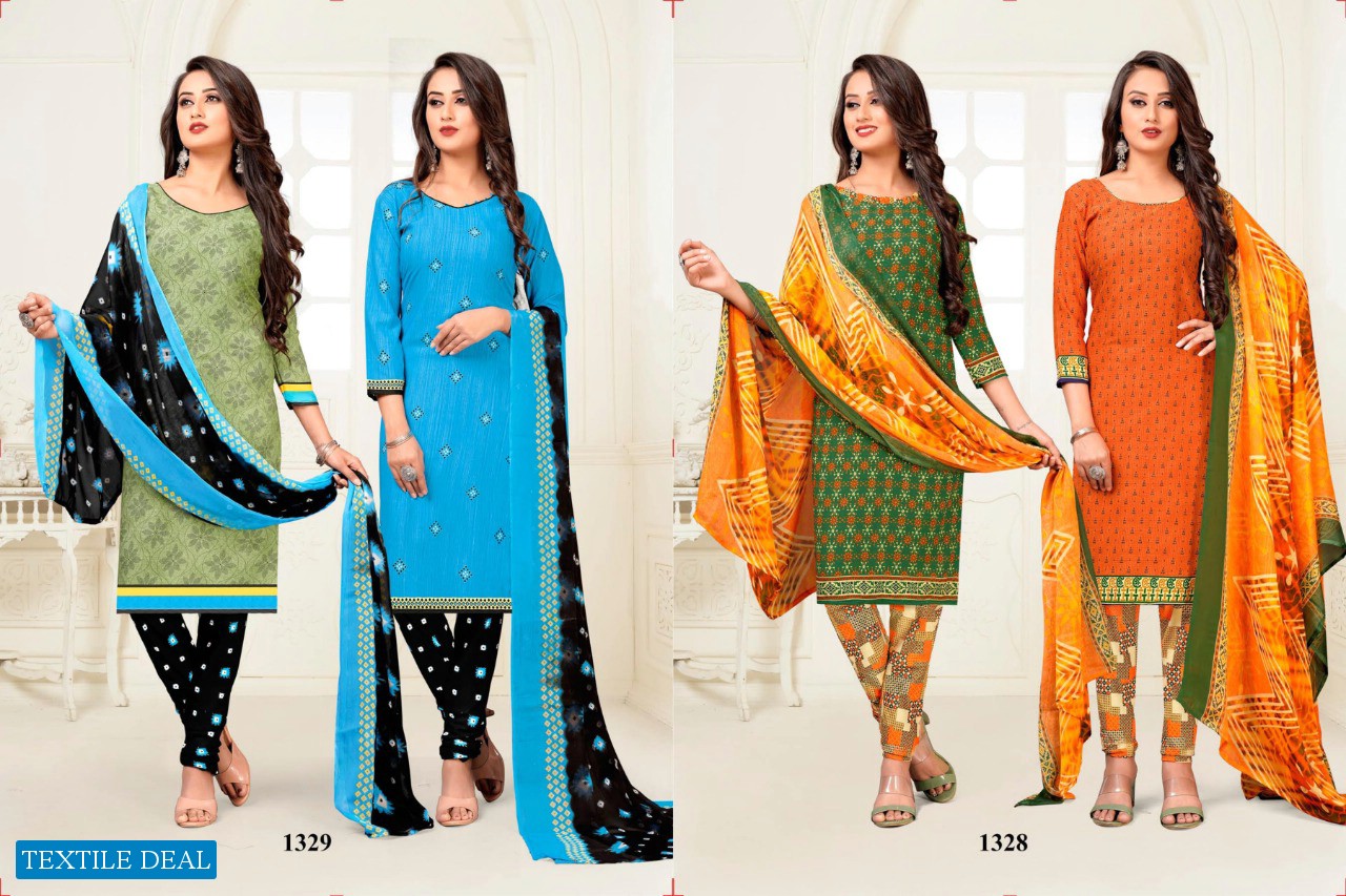 Vishnu Print Sunday Monday Vol-11 Wholesale Double Top Dress Material