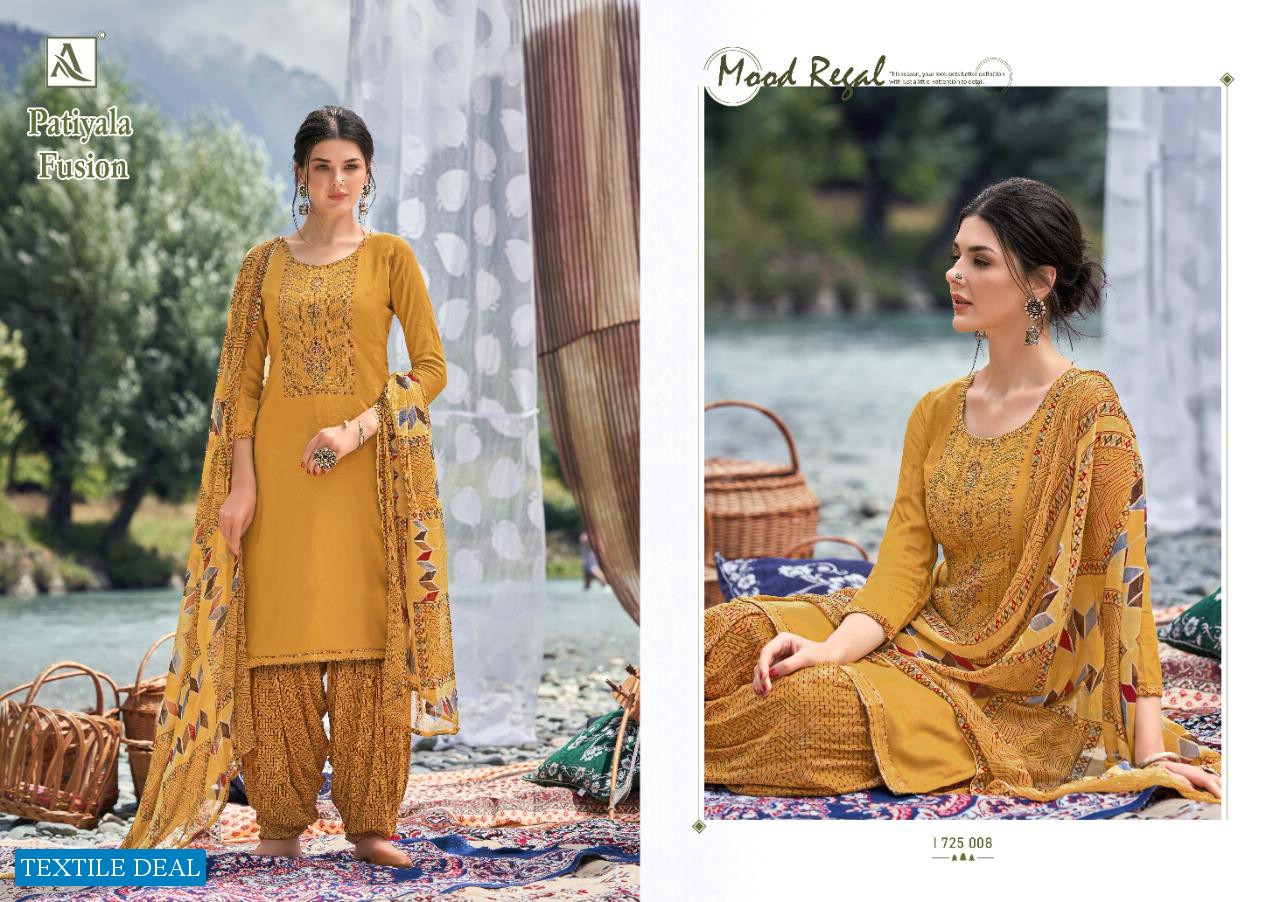 Alok Patiyala Fusion Wholesale Pure Viscose Dress Material