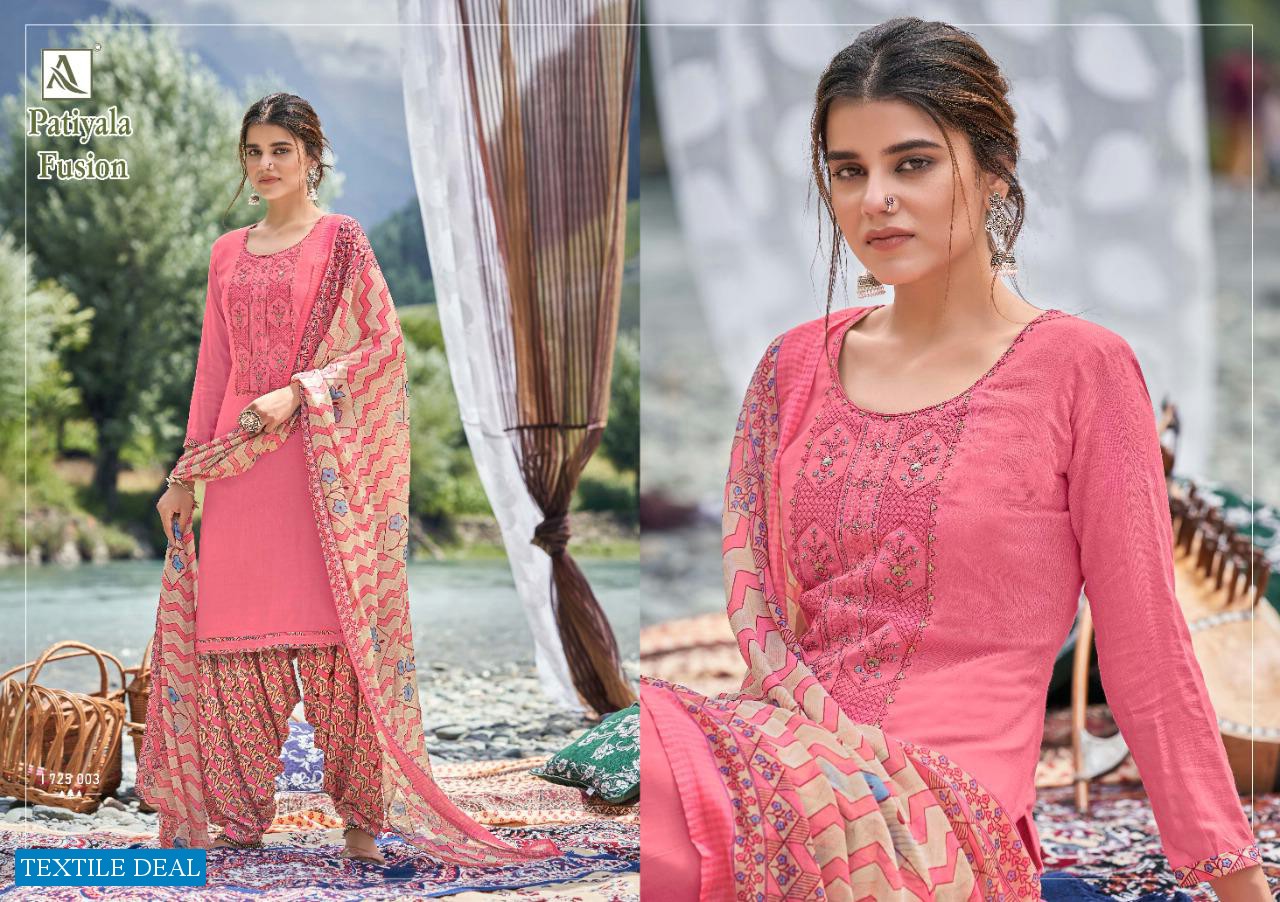Alok Patiyala Fusion Wholesale Pure Viscose Dress Material