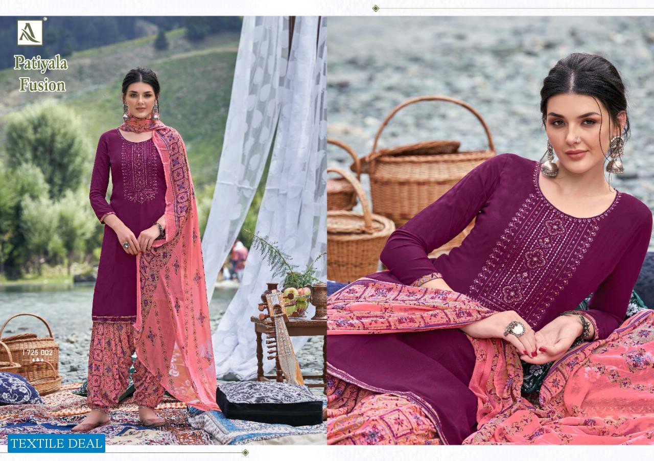 Alok Patiyala Fusion Wholesale Pure Viscose Dress Material