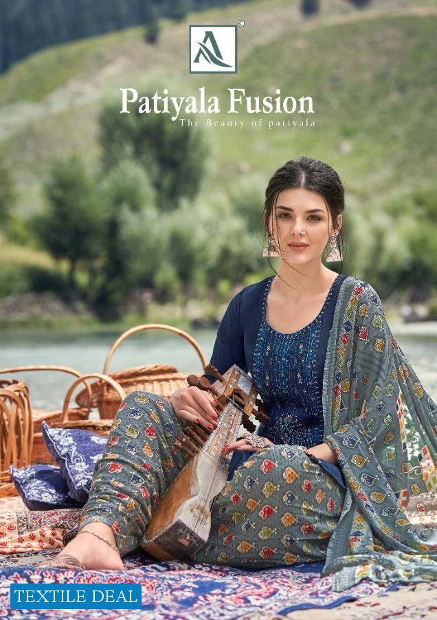 Alok Patiyala Fusion Wholesale Pure Viscose Dress Material
