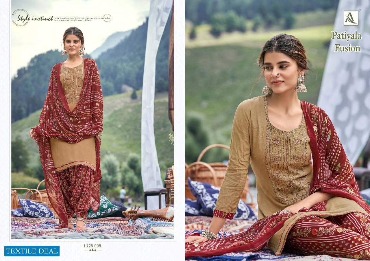 Alok Patiyala Fusion Wholesale Pure Viscose Dress Material
