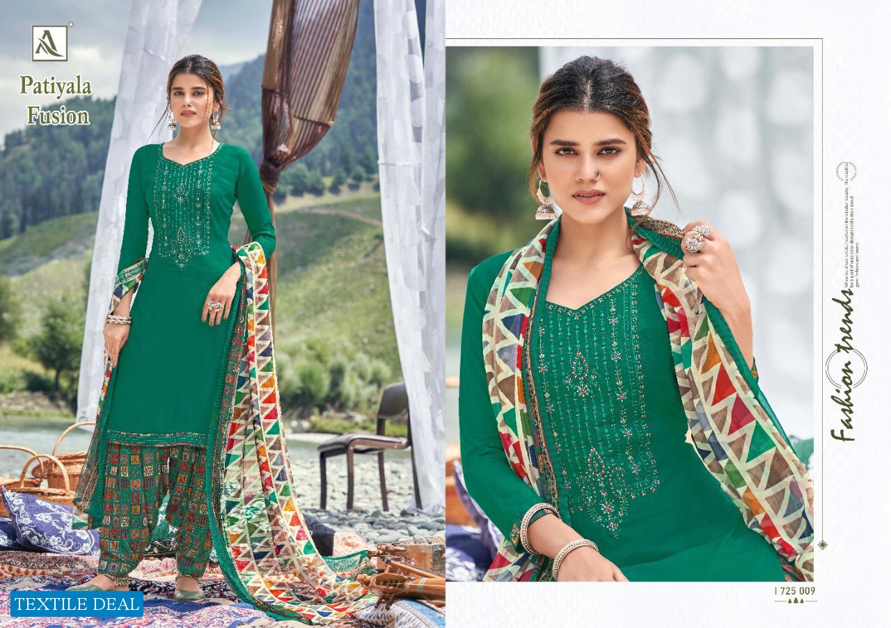 Alok Patiyala Fusion Wholesale Pure Viscose Dress Material