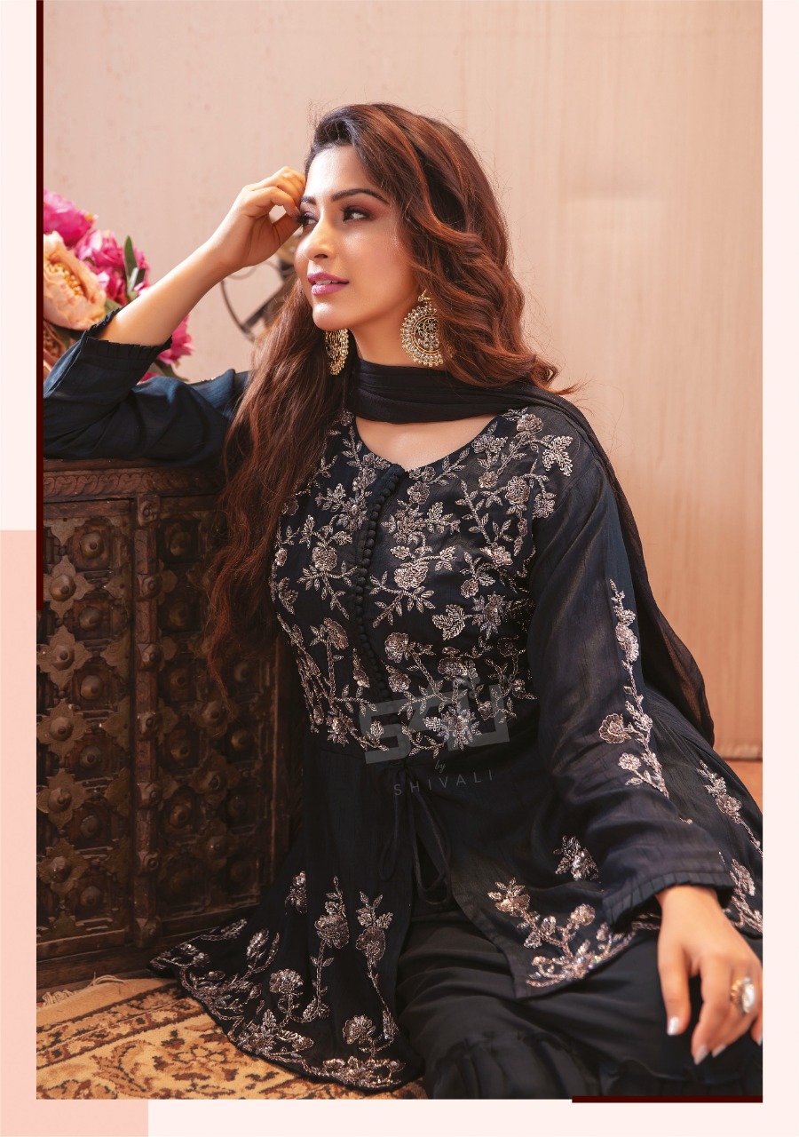 S4U PEPLUM FANCY GEORGETTE INNOVATIVE STYLE SKIRT STYLE KURTI CATALOG