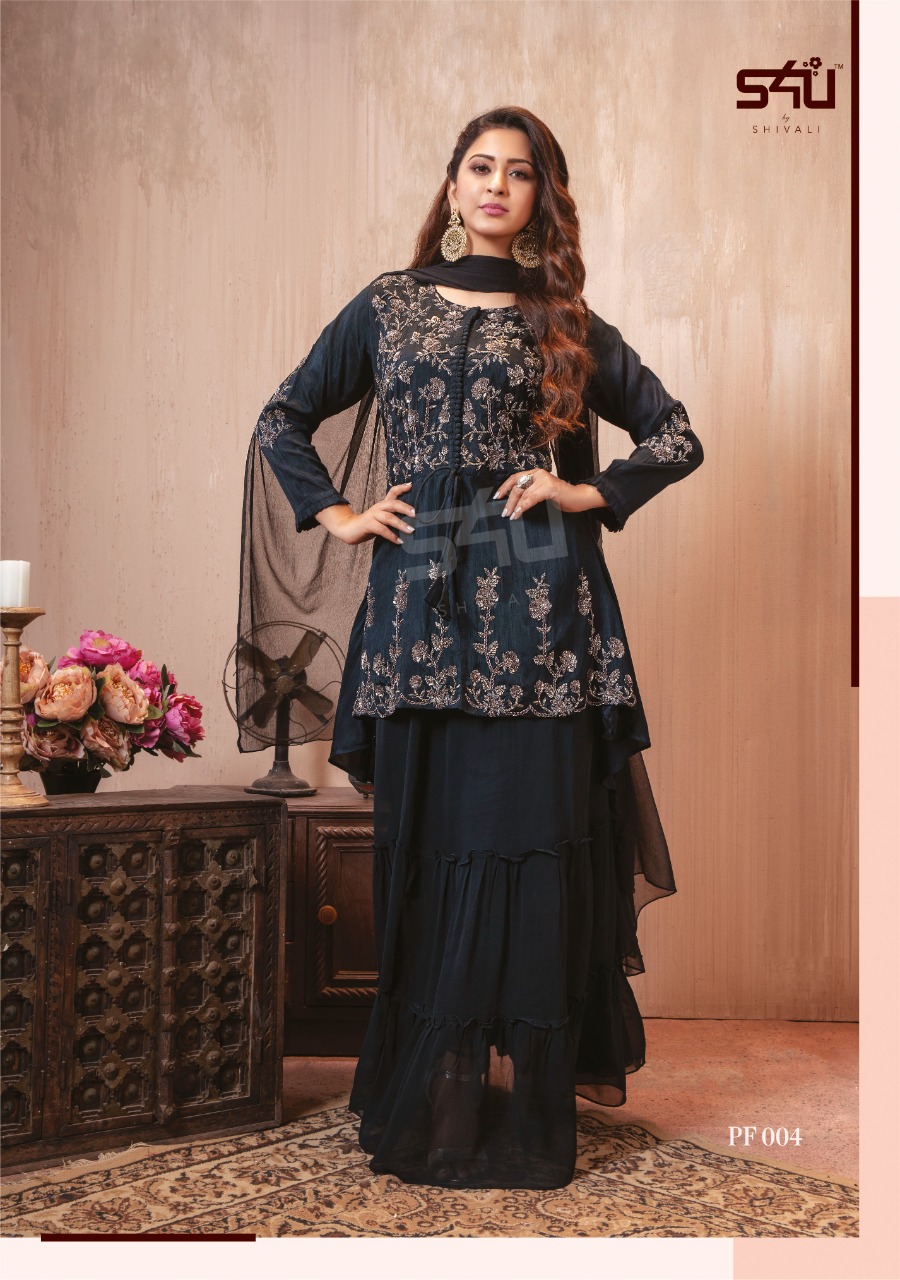 S4U PEPLUM FANCY GEORGETTE INNOVATIVE STYLE SKIRT STYLE KURTI CATALOG