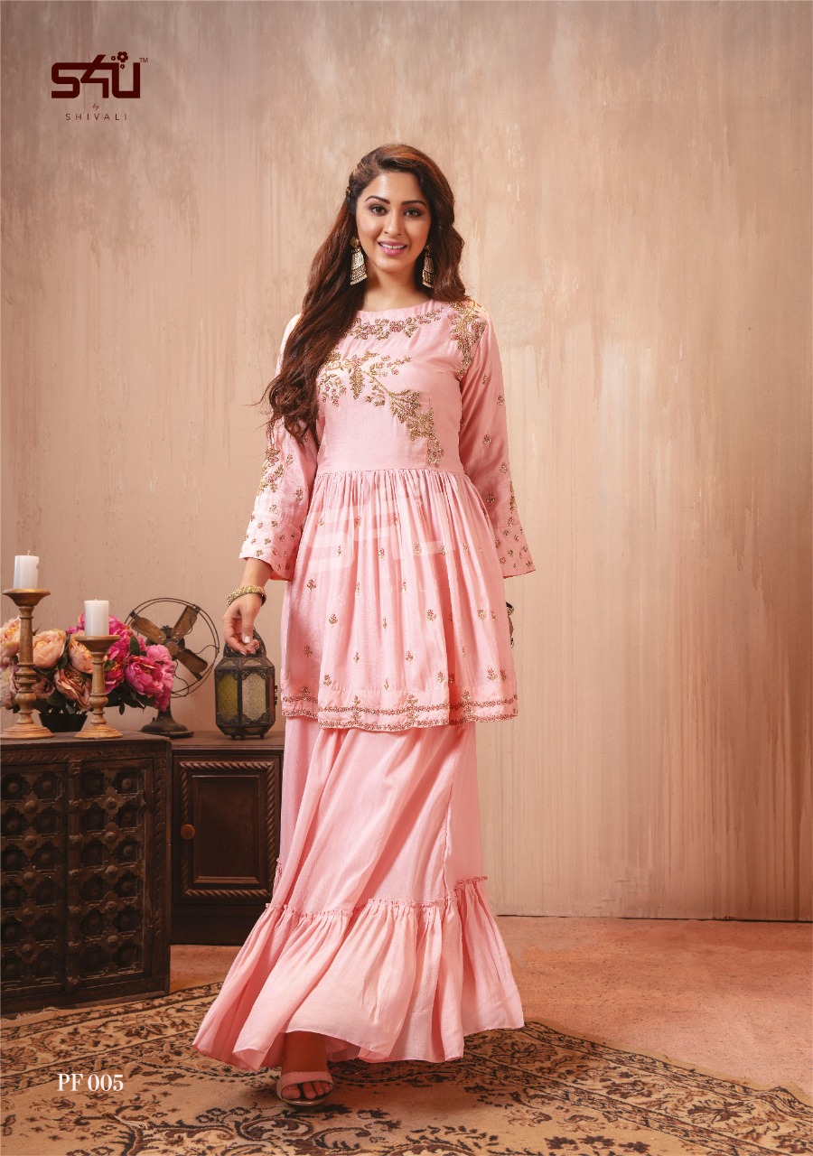 S4U PEPLUM FANCY GEORGETTE INNOVATIVE STYLE SKIRT STYLE KURTI CATALOG