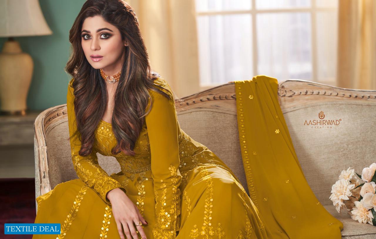 Aashirwad Rose Bridal Salwar Kameez Free Size Gown Style