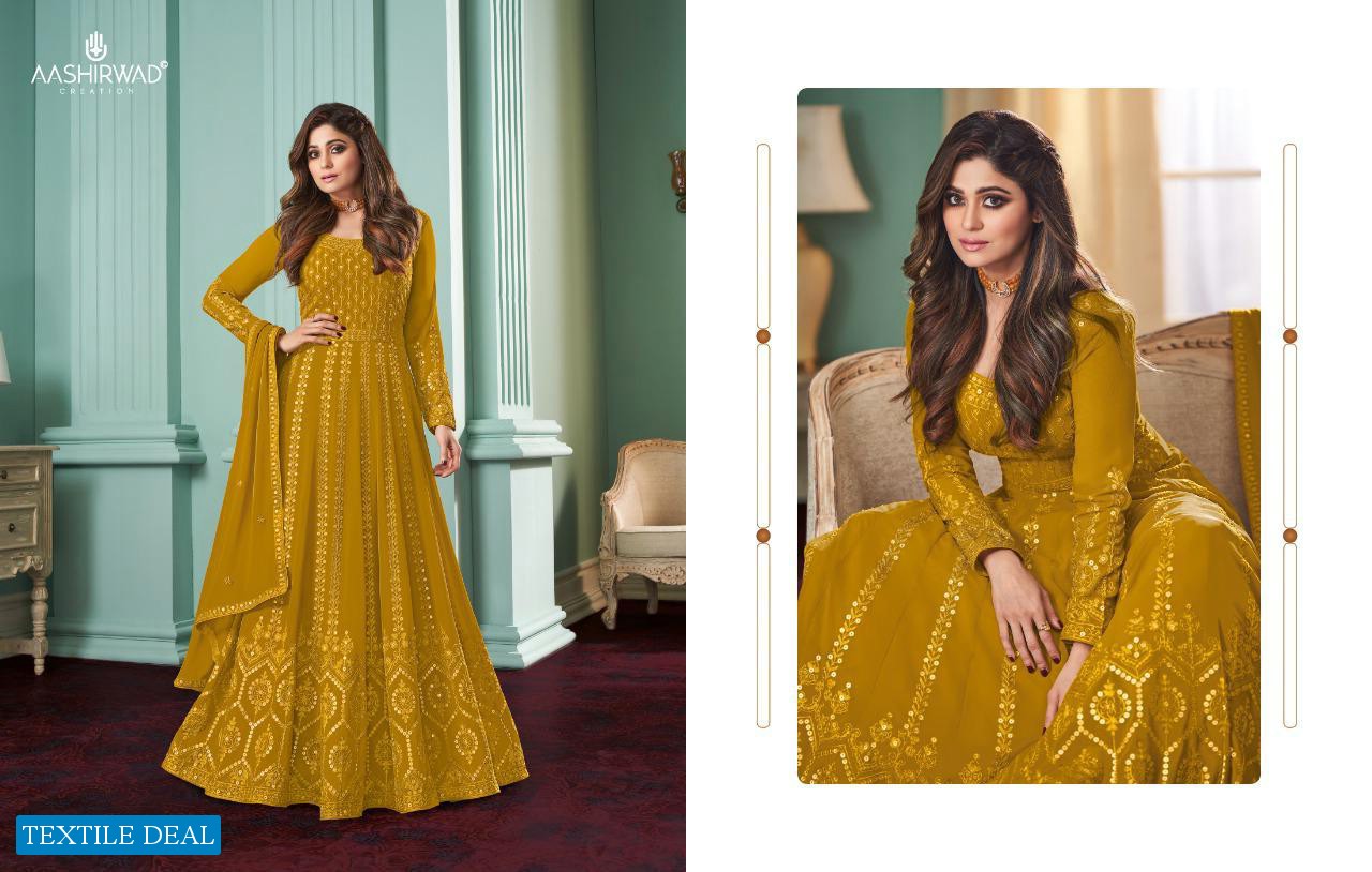 Aashirwad Rose Bridal Salwar Kameez Free Size Gown Style