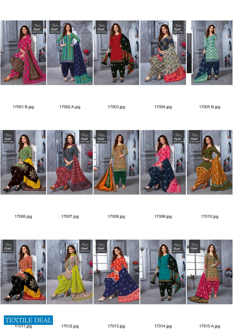 Mayur Batik Special Vol-17 Wholesale Cotton Printed Dress Material