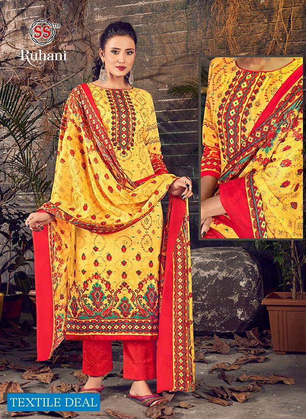 SS Ruhani Vol-1 Wholesale Cotton Printed Dress Material
