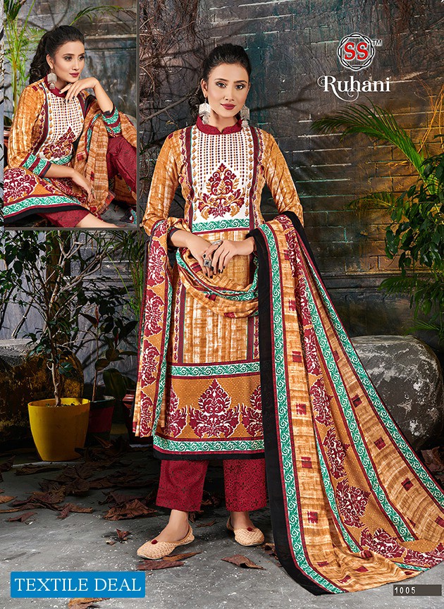 SS Ruhani Vol-1 Wholesale Cotton Printed Dress Material