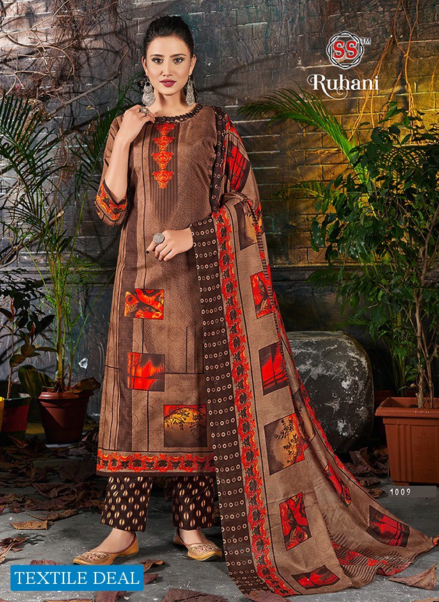 SS Ruhani Vol-1 Wholesale Cotton Printed Dress Material