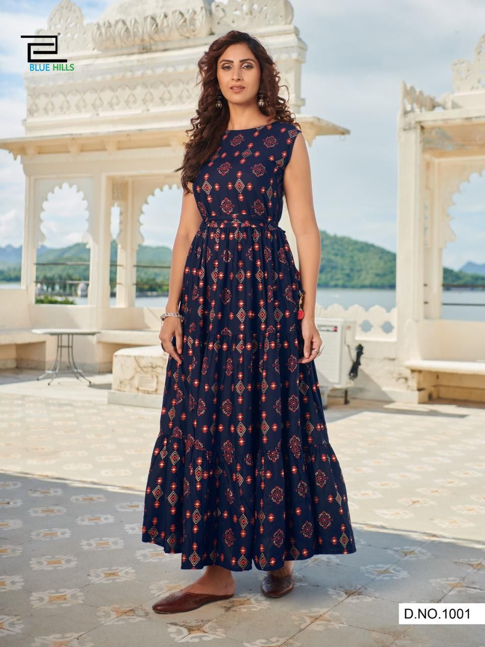 BLUEHILLS SUNSHINE VOL 10 RAYON GRACEFUL LOOK GOWN STYLE KURTI CATALOG
