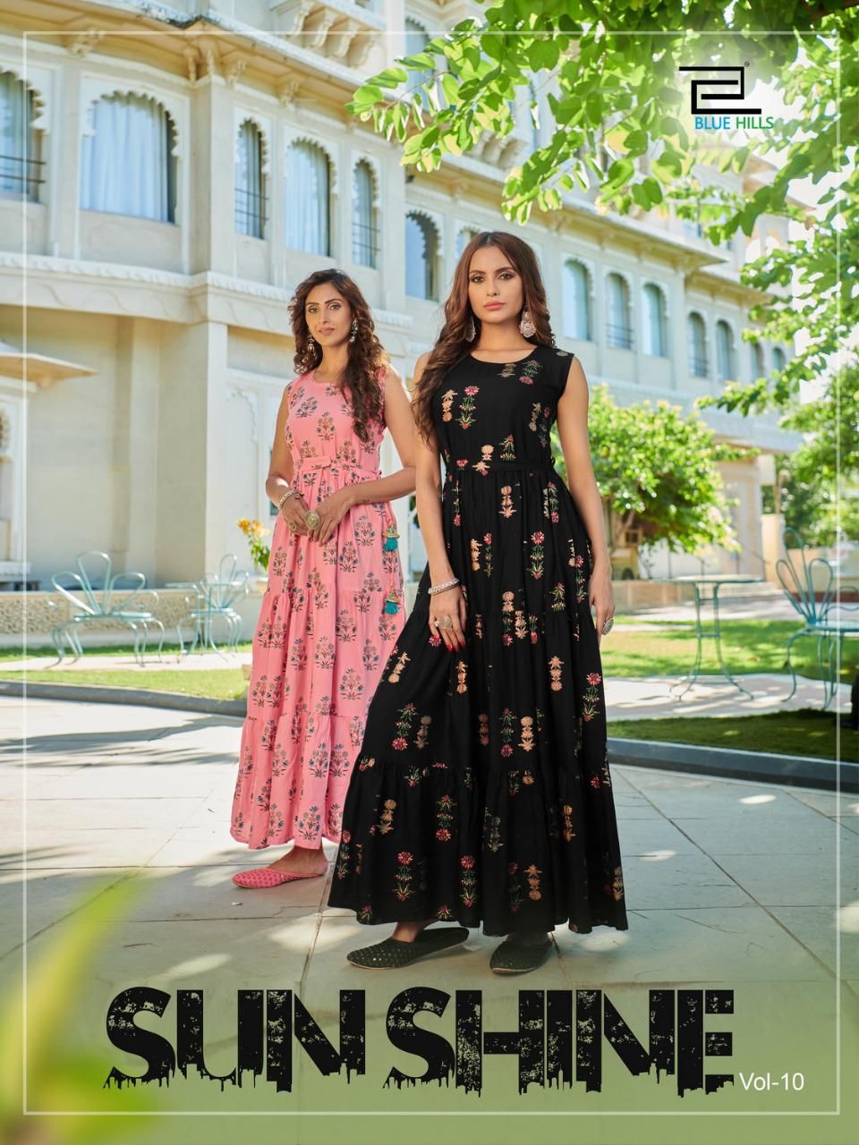 BLUEHILLS SUNSHINE VOL 10 RAYON GRACEFUL LOOK GOWN STYLE KURTI CATALOG