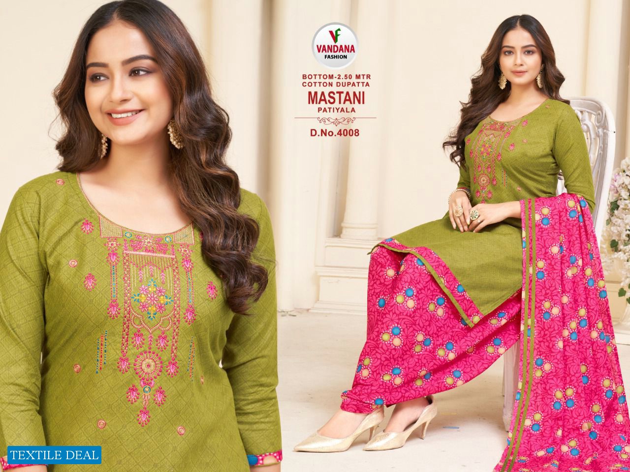 Vandana Mastani Patiyala Vol-4 Wholesale Cotton Dress Material