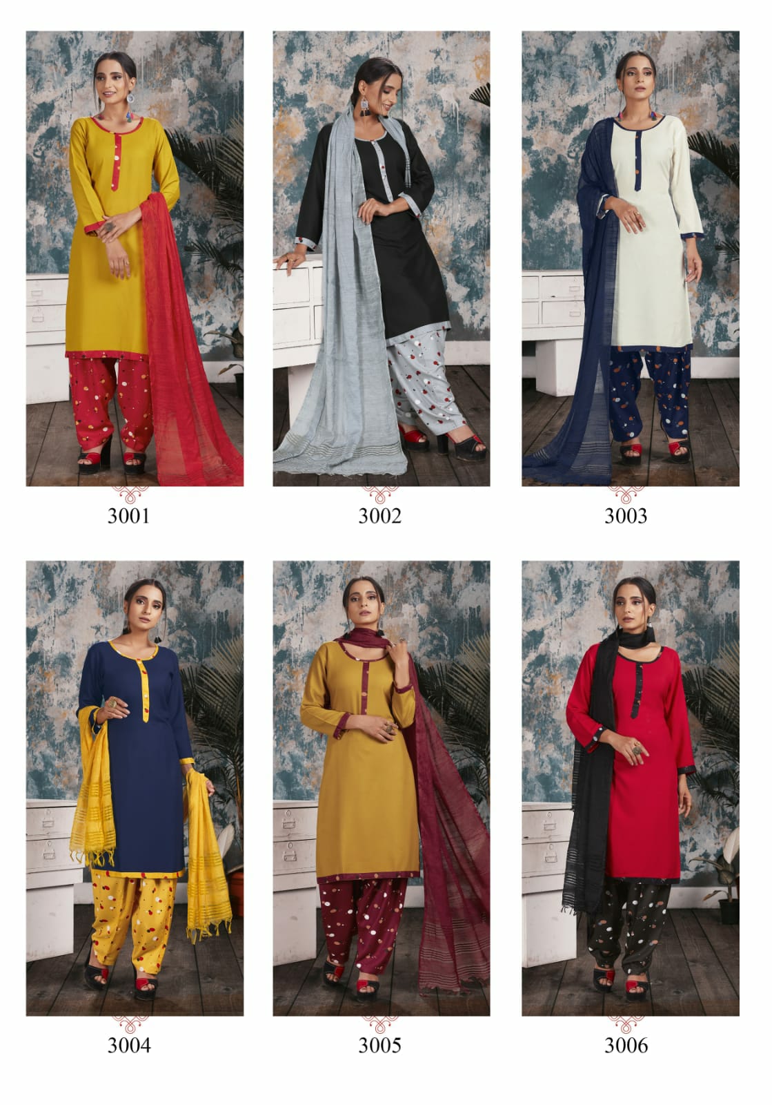 KOODEE RAYON  STYLISH DESIGNER KURTI WITH BOTTOM AND DUPATTA 3 PCS KURTIS COLLECTION