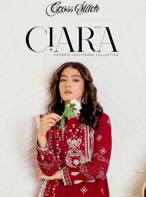 Cross Stitch Ciara Cambric Unstitched Collection Original Pakistani Dress