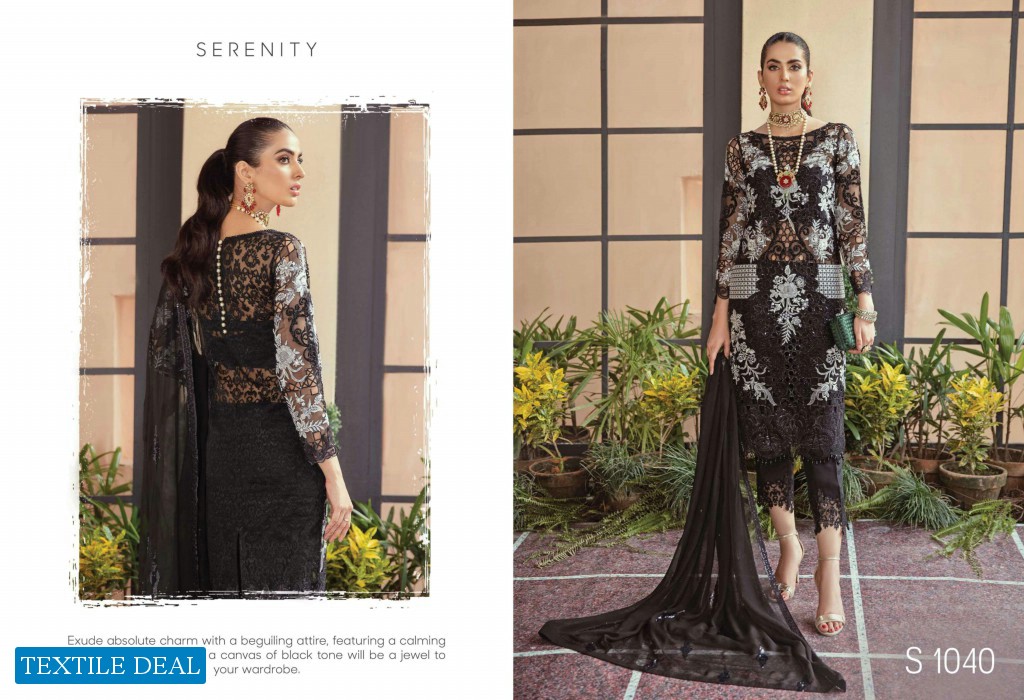 Serene Soiree wholesale Luxury Chiffon Embroidered Pakistani Dress