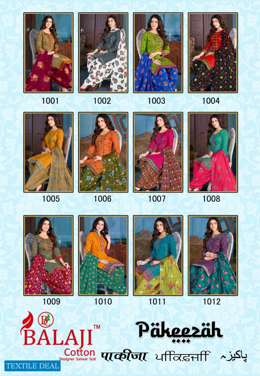 Balaji Pakeezah Wholesale Cotton Printed Dress Material