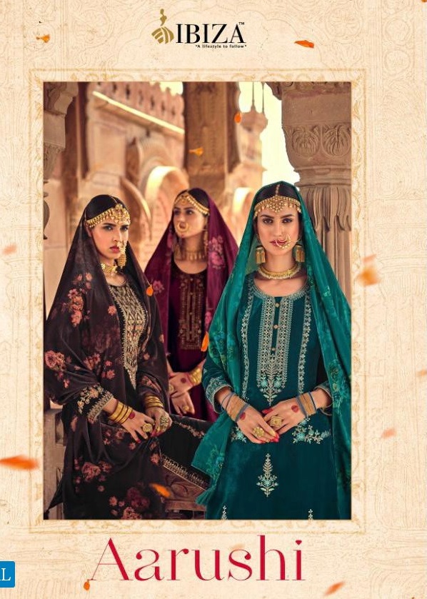 AARUSHI BY IBIZA VELVET EMBROIDERY WINTER SUITS